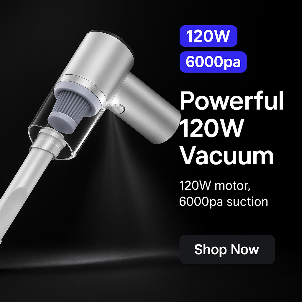 Car Vacuum Cleaner 120W Car Wireless